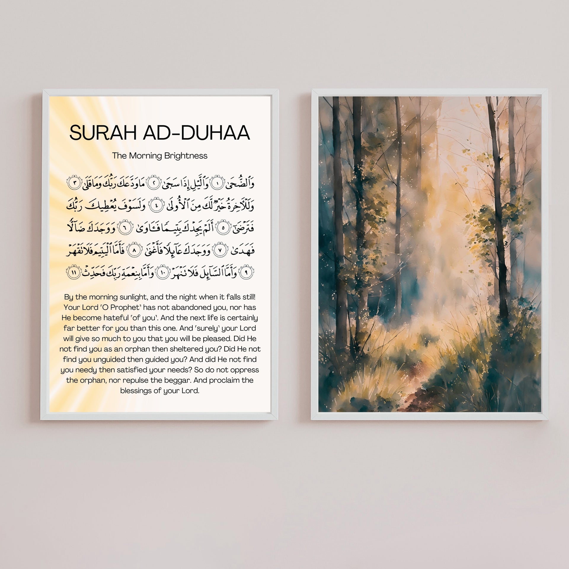 The Morning Brightness Wall Prints Duo
