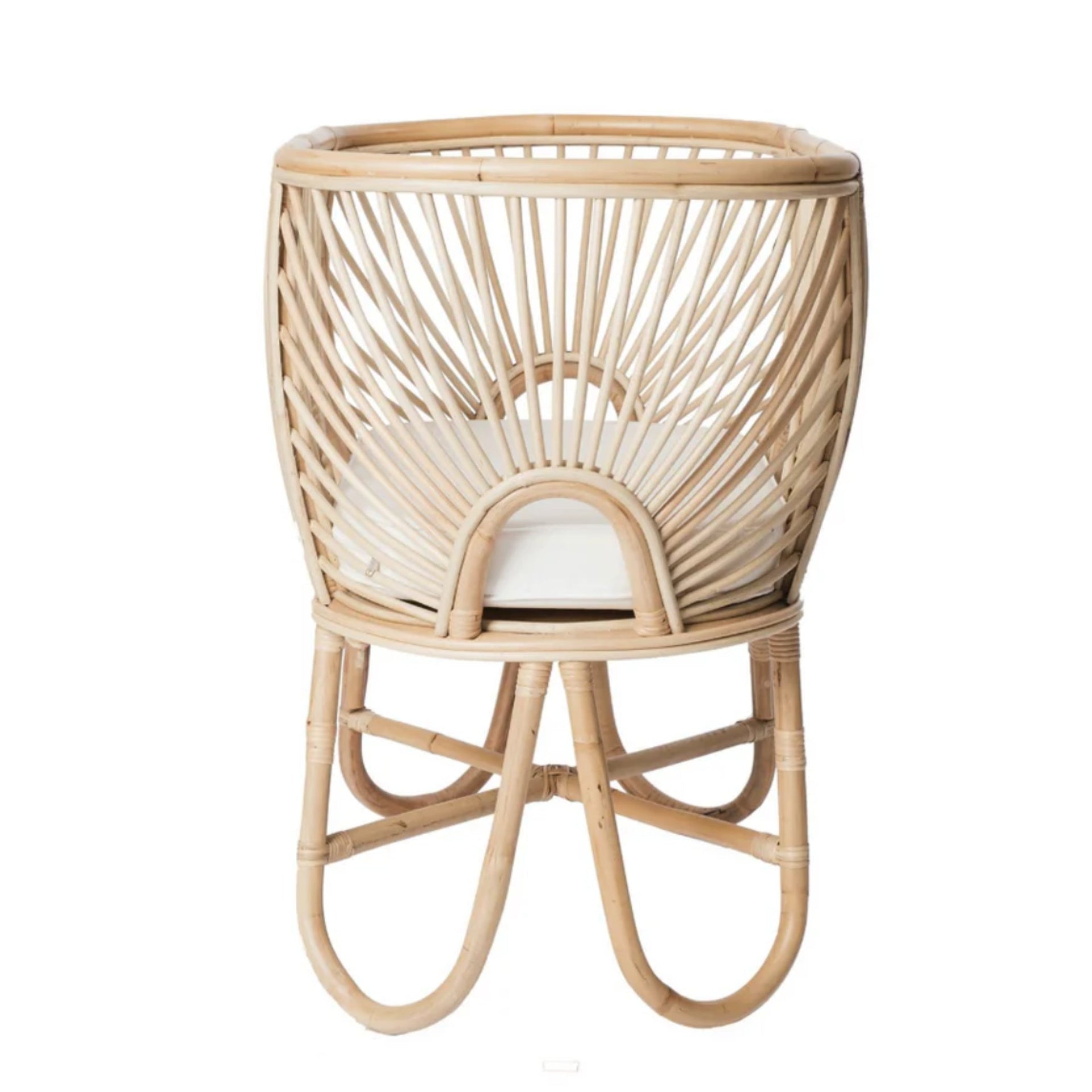 Summertime Sunshine Rattan Bassinet