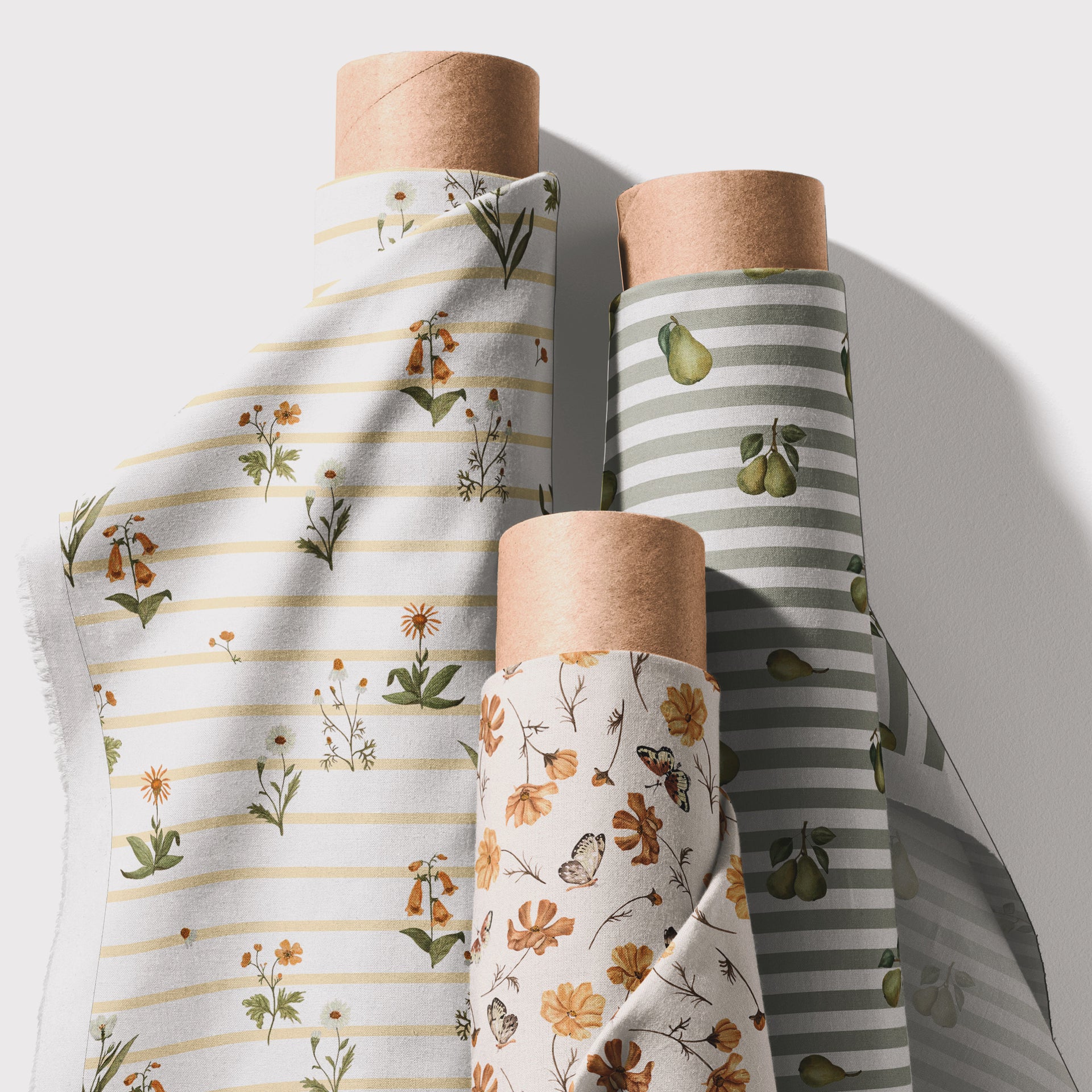 Autumn Harvest Blossoms Baby Butter Bamboo Footies