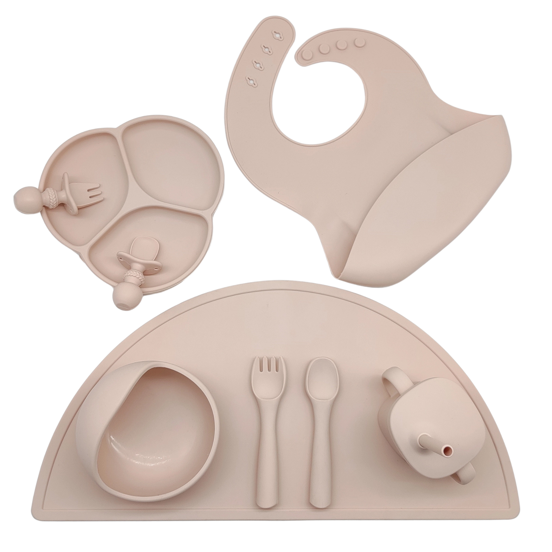 Rose-light Platinum Silicone Feeding Set