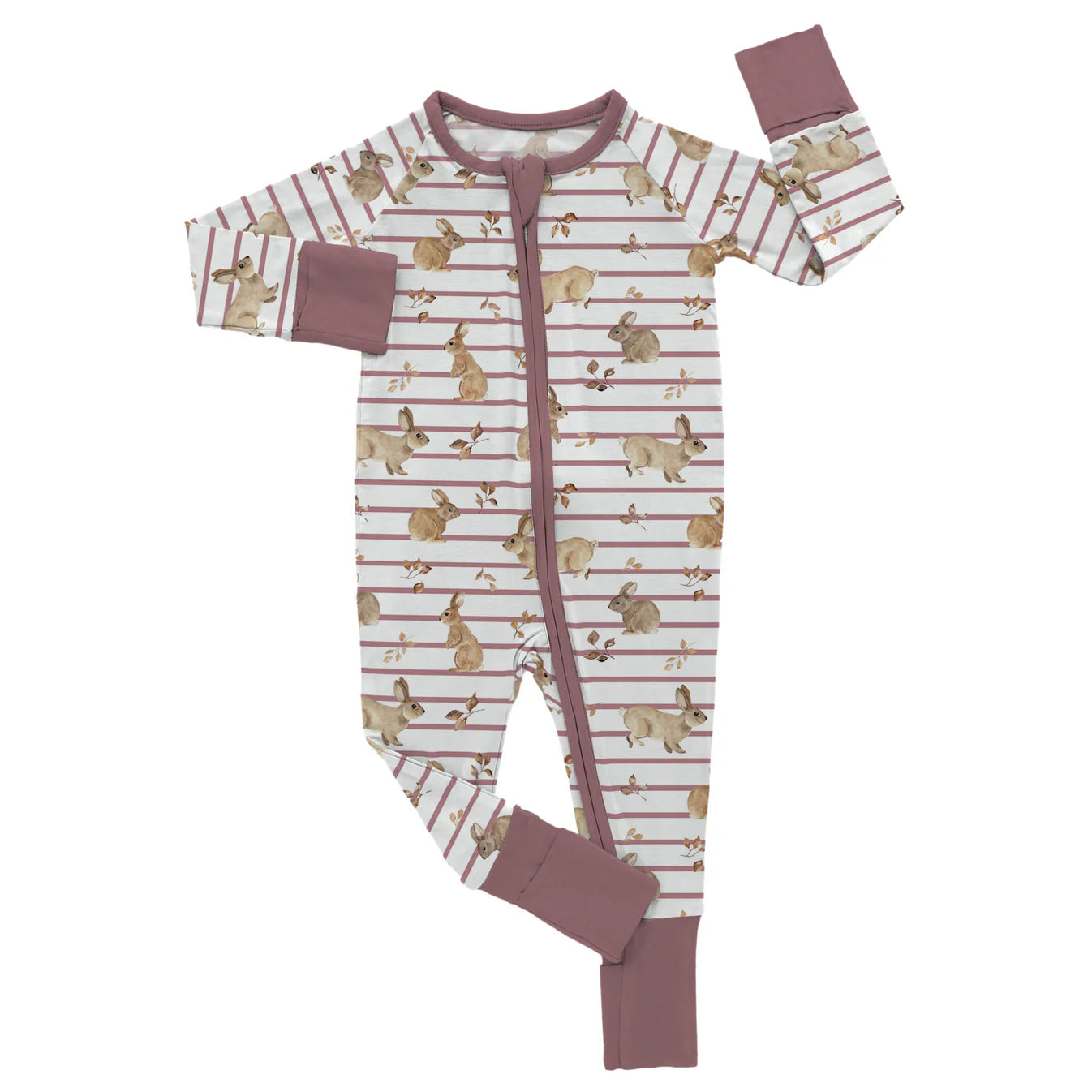 Blush Bunny Haven Baby Butter Bamboo Footies